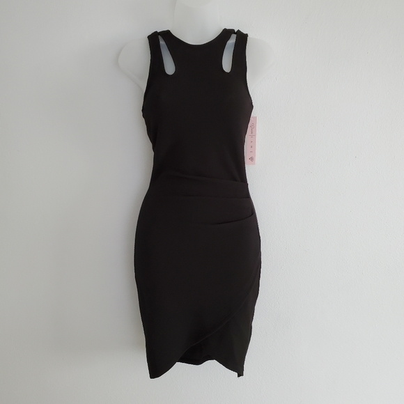 Crave Fame Cutout Bodycon Wrap Dress - Junior XS - Picture 2 of 11